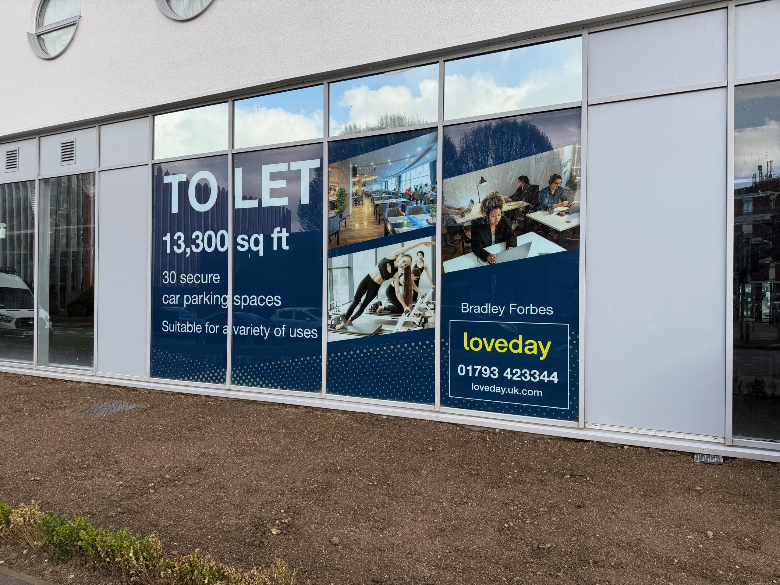 Loveday window graphic